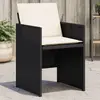 Image de vidaXL Chaises de jardin lot de 4 avec coussins noir résine tressée