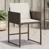 Image de vidaXL Chaises de jardin avec coussins lot de 4 marron résine tressée