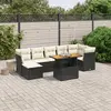 Image de vidaXL Salon de jardin 8 pcs avec coussins noir résine tressée