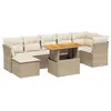 Image de vidaXL Salon de Jardin avec Coussins 8 pcs, Canapés de Terrasse, Ensemble de Meubles de Patio, Mobilier d'Extérieur, Beige Résine Tressée