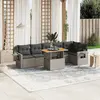 Image de vidaXL Salon de jardin avec coussins 7 pcs gris résine tressée