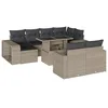 Image de vidaXL Salon de Jardin 11 pcs avec Coussins Gris Clair résine tressée