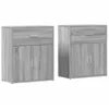 Image de vidaXL Buffets 2 pcs Sonoma Gris 60x31x70 cm Bois d'ingénierie, Armoire de Rangement, Meuble d'entrée, Meuble d'appoint