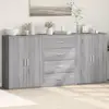 Image de vidaXL Buffets 3 pcs sonoma gris 60x31x84 cm bois d'ingénierie