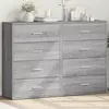 Image de vidaXL Buffets 2 pcs sonoma gris 60x31x84 cm bois d'ingénierie