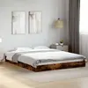 Image de vidaXL Cadre de lit sans matelas chêne fumé 160x200 cm bois ingénierie