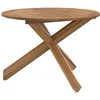 Image de vidaXL Table de Jardin Ø109x74 cm Bois de Teck Solide, Table d'extérieur, Meuble de Jardin, Meuble de Patio, Table de Patio, Meuble d'extérieur