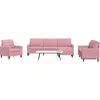 Image de vidaXL Ensemble de canapés 4 pcs avec coussins Rose Velours
