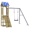 Image de vidaXL Aire de Jeux d'extérieur Bois de pin imprégné, Ensemble de Jeu, Ensemble de Jeu en Bois, Ensemble de Terrain de Jeu