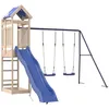Image de vidaXL Aire de Jeux d'extérieur Bois de pin Massif, Ensemble de Jeu, Ensemble de Jeu en Bois, Ensemble de Terrain de Jeu, équipement de Terrain de Jeu