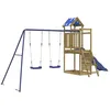 Image de vidaXL Aire de Jeux d'extérieur Bois de pin imprégné, Ensemble de Jeu, Ensemble de Jeu en Bois, Ensemble de Terrain de Jeu