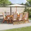 Image de vidaXL Chaises pliables de jardin lot de 8 bois d'acacia et textilène