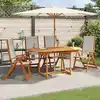 Image de vidaXL Chaises pliables de jardin lot de 4 bois d'acacia et textilène