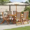 Image de vidaXL Chaises pliables de jardin lot de 6 bois d'acacia et textilène