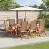 Image de vidaXL Chaises pliables de jardin lot de 8 bois d'acacia et textilène
