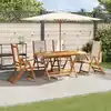 Image de vidaXL Ensemble à manger de jardin 5pcs bois d'acacia solide textilène