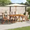 Image de vidaXL Ensemble à manger de jardin 5pcs bois d'acacia solide textilène