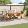 Image de vidaXL Ensemble à manger de jardin 5pcs bois d'acacia solide textilène