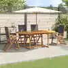 Image de vidaXL Ensemble à manger de jardin 5pcs bois d'acacia solide textilène