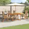 Image de vidaXL Ensemble à manger de jardin 5pcs bois d'acacia solide textilène