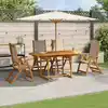 Image de vidaXL Ensemble à manger de jardin 5pcs bois d'acacia solide textilène
