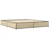 Image de Lit Double vidaXL Cadre de lit chêne Sonoma 200x200 cm, Bois d'ingénierie et métal, Meuble de Chambre à Coucher