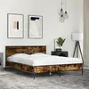 Image de vidaXL Cadre de lit sans matelas chêne fumé 140x190 cm
