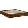 Image de VidaXL Cadre de Lit à Tiroirs en Chêne Fumé 180x200 cm - Bois d'Ingénierie, Lit Double de Rangement