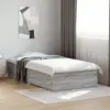 Image de vidaXL Cadre de lit avec tiroirs sans matelas sonoma gris 90x200 cm