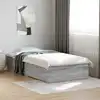 Image de vidaXL Cadre de lit avec tiroirs sans matelas sonoma gris 90x190 cm