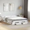 Image de vidaXL Cadre de lit avec tiroirs sans matelas blanc 150x200 cm