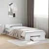 Image de vidaXL Cadre de lit avec tiroir sans Matelas Blanc 90x190 cm