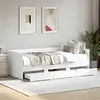 Image de vidaXL Lit de jour avec tiroirs sans matelas blanc 90x190 cm