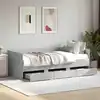 Image de vidaXL Lit de jour avec tiroirs sans matelas gris béton 90x190 cm