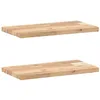Image de vidaXL Étagères flottantes 2 pcs 40x20x2 cm Acacia Massif Non traité, étagère Murale, Planche d'étagère, étagère Murale de Salle de Bain