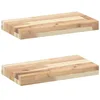 Image de vidaXL Étagères flottantes 2 pcs 40x20x4 cm Acacia Massif Non traité, étagère Murale, Planche d'étagère, étagère Murale de Salle de Bain