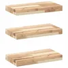 Image de vidaXL Étagères flottantes 3 pcs 40x20x4 cm Acacia Massif Non traité, étagère Murale, Planche d'étagère, étagère Murale de Salle de Bain