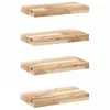 Image de vidaXL Étagères flottantes 4 pcs 60x20x4 cm Acacia Massif Non traité, étagère Murale, Planche d'étagère, étagère Murale de Salle de Bain