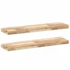 Image de vidaXL Étagères flottantes 2 pcs 80x20x4 cm Acacia Massif Non traité, étagère Murale, Planche d'étagère, étagère Murale de Salle de Bain