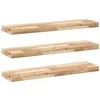 Image de vidaXL Étagères flottantes 3 pcs 100x20x4 cm Acacia Massif Non traité, étagère Murale, Planche d'étagère, étagère Murale de Salle de Bain