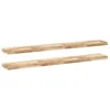 Image de vidaXL Étagères flottantes 2 pcs 120x20x4 cm Acacia Massif Non traité, étagère Murale, Planche d'étagère, étagère Murale de Salle de Bain