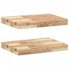 Image de vidaXL Étagères flottantes 2 pcs 60x30x4 cm Acacia Massif Non traité, étagère Murale, Planche d'étagère, étagère Murale de Salle de Bain