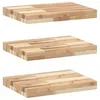 Image de vidaXL Étagères flottantes 3 pcs 60x30x4 cm Acacia Massif Non traité, étagère Murale, Planche d'étagère, étagère Murale de Salle de Bain