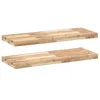 Image de vidaXL Étagères flottantes 2 pcs 80x30x4 cm Acacia Massif Non traité, étagère Murale, Planche d'étagère, étagère Murale de Salle de Bain