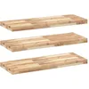 Image de vidaXL Étagères flottantes 3 pcs 80x30x4 cm Acacia Massif Non traité, étagère Murale, Planche d'étagère, étagère Murale de Salle de Bain