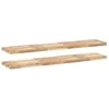 Image de vidaXL Étagères flottantes 2 pcs 140x30x4 cm Acacia Massif Non traité, étagère Murale, Planche d'étagère, étagère Murale de Salle de Bain