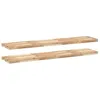 Image de vidaXL Étagères flottantes 2 pcs 160x30x4 cm Acacia Massif Non traité, étagère Murale, Planche d'étagère, étagère Murale de Salle de Bain