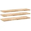 Image de vidaXL Étagères flottantes 3 pcs 140x40x4 cm Acacia Massif Non traité, étagère Murale, Planche d'étagère, étagère Murale de Salle de Bain