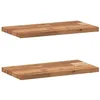 Image de vidaXL Étagères flottantes 2 pcs 40x20x2 cm Acacia Massif à l'huile, étagère Murale, Planche d'étagère, étagère Murale de Salle de Bain