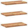 Image de vidaXL Étagères flottantes 3 pcs 40x20x2 cm Acacia Massif à l'huile, étagère Murale, Planche d'étagère, étagère Murale de Salle de Bain